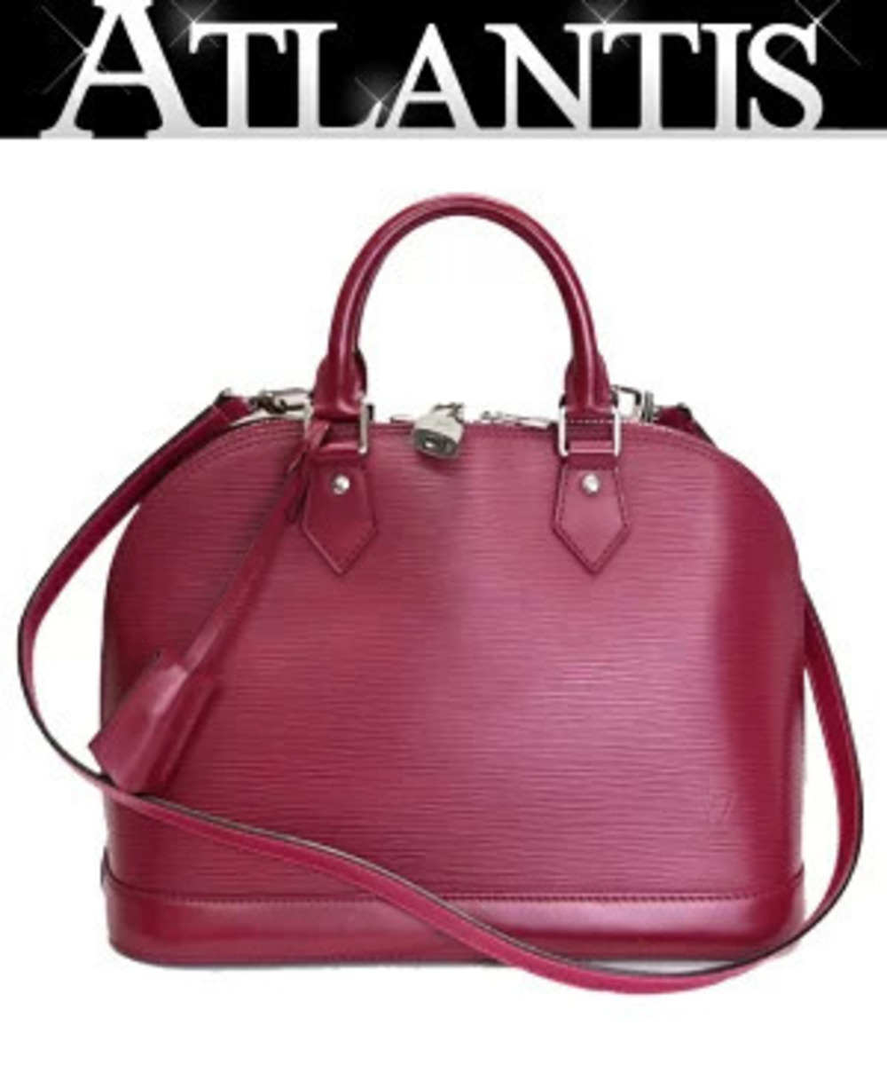 Louis Vuitton Alma bag Epi leather Fuschia Pink strap